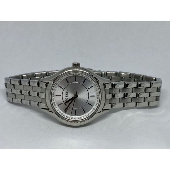 Fossil 40501808 Men Silver Stainless Steel Analog Silver Dial Quartz Watch CM429 - Picture 6 of 11